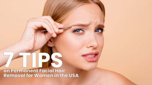 Close-up image of smooth, hair-free facial skin symbolizing permanent facial hair removal results.