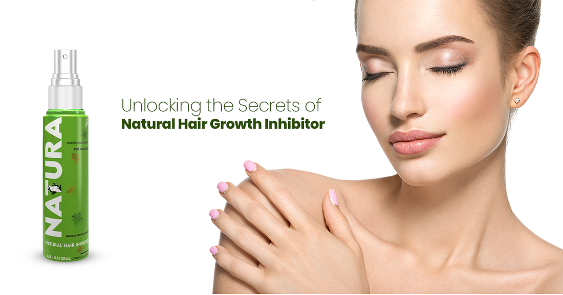 Natural hair growth inhibitor spray for permanent hair removal.