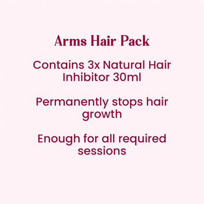 best way to remove hairs from arms: Domeli'C Natural Hair  Removal Spray Arms Hair Pack on a clean surface, providing an all-natural, cost-effective solution for permanent arms hair removal.